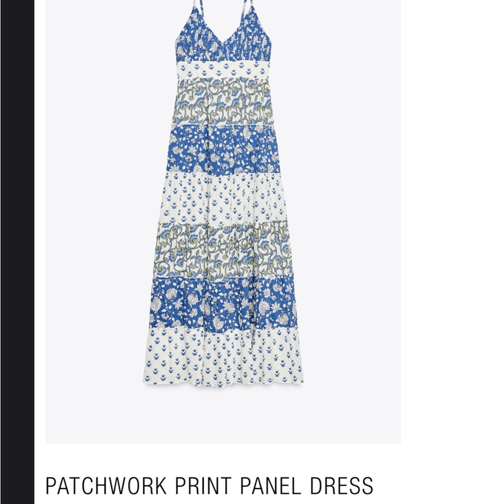 Zara PATCHWORK PRINT PANEL DRESS